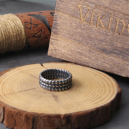 Huge Ouroboros Snake Viking Ring