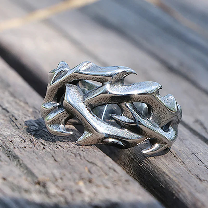 Crown of Thorns Ring Stainless Steel