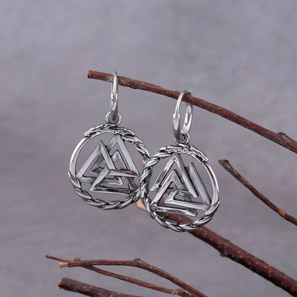 Ouroboros Dragon Drop Viking Earrings