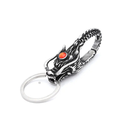 Vikings Dragon Head Key Chain Stainless Steel Nordic