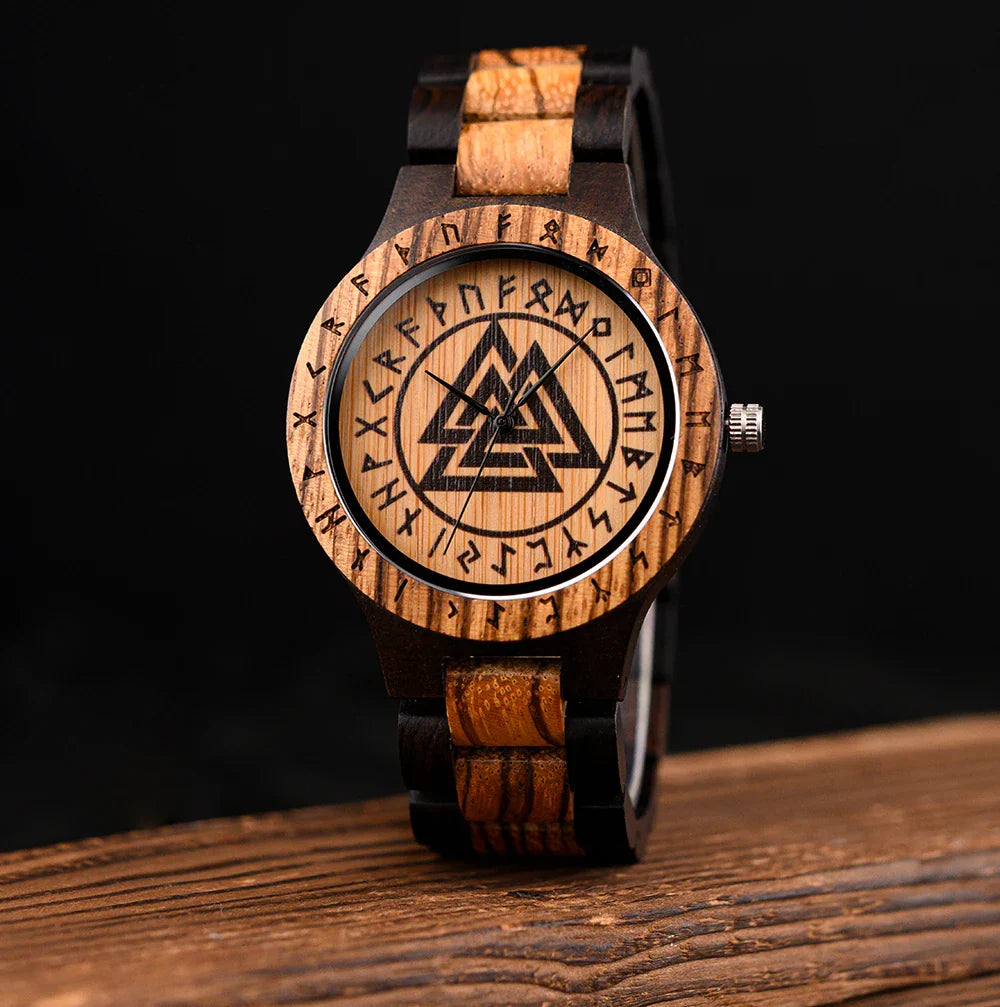 Viking Men's Watch Wooden Wristwatch