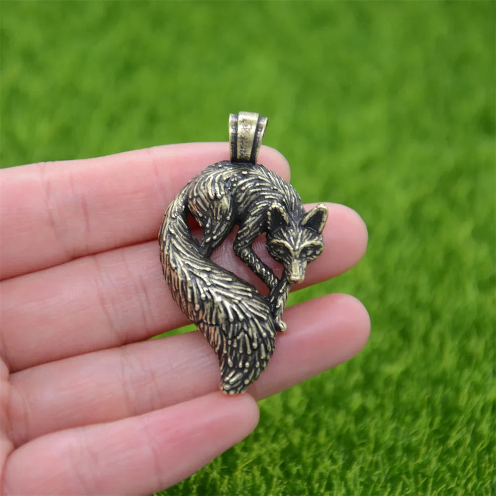 Slavic Fox Pendant Viking Jewelry Necklace