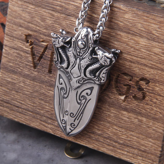 Norse Fox Triquetra Animal Pendant Viking Necklace