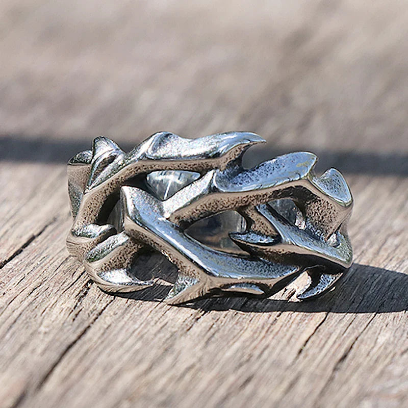 Crown of Thorns Ring Stainless Steel