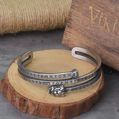 Dragon Amulet Cuff Viking Bangle