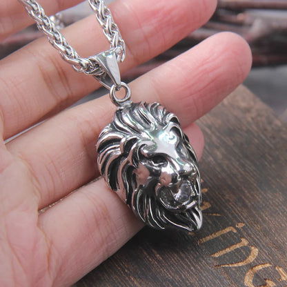 Lion King Head Viking Necklace