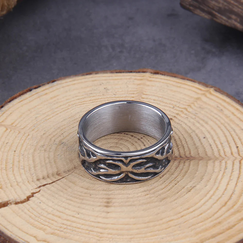 Nordic Celtics Knotwork Tree of Life Yggdrasil Viking Ring