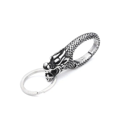 Vikings Dragon Head Key Chain Stainless Steel Nordic