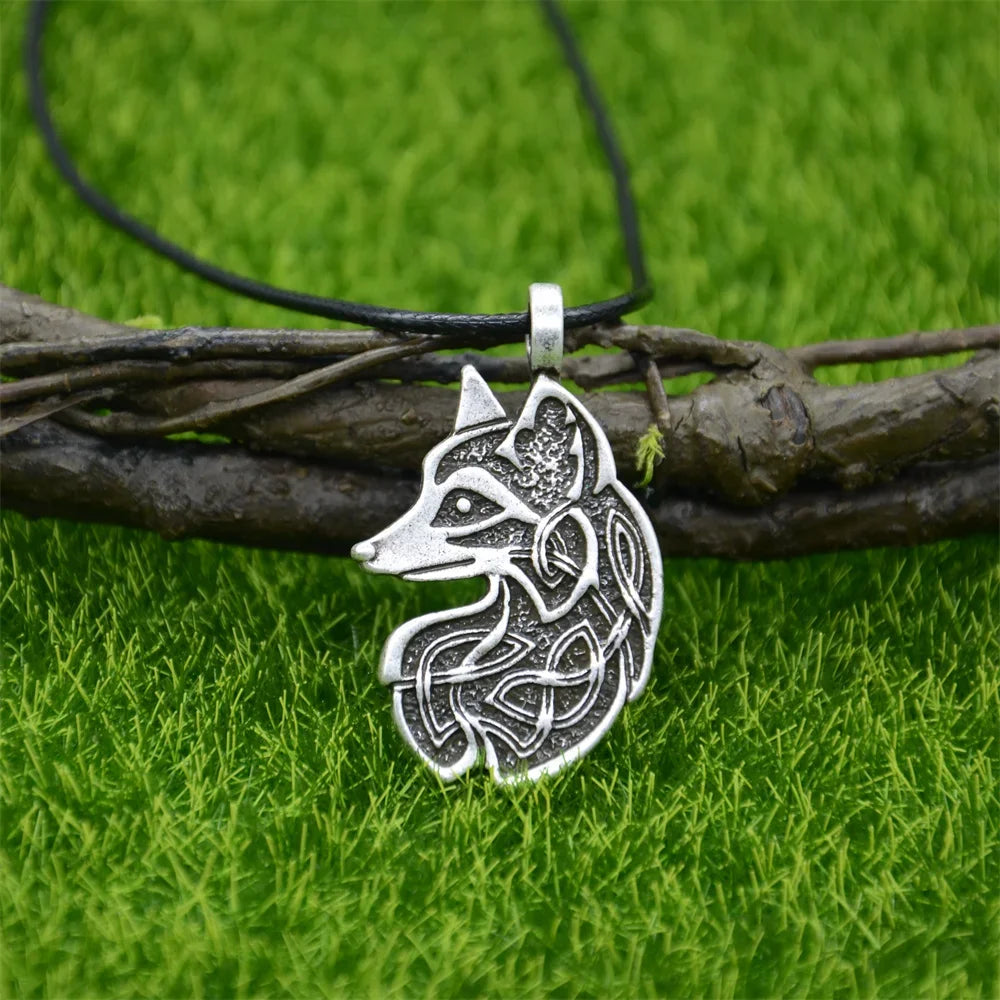 Slavic Fox Pendant Viking Jewelry Necklace