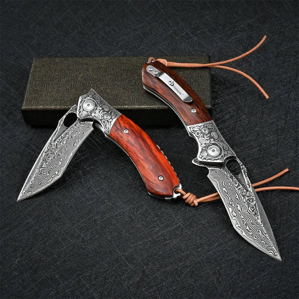 Damascus Pocket Knife