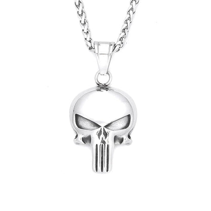 Stainless Steel Skull Pendant Necklaces Men Women Vintage Jewelry