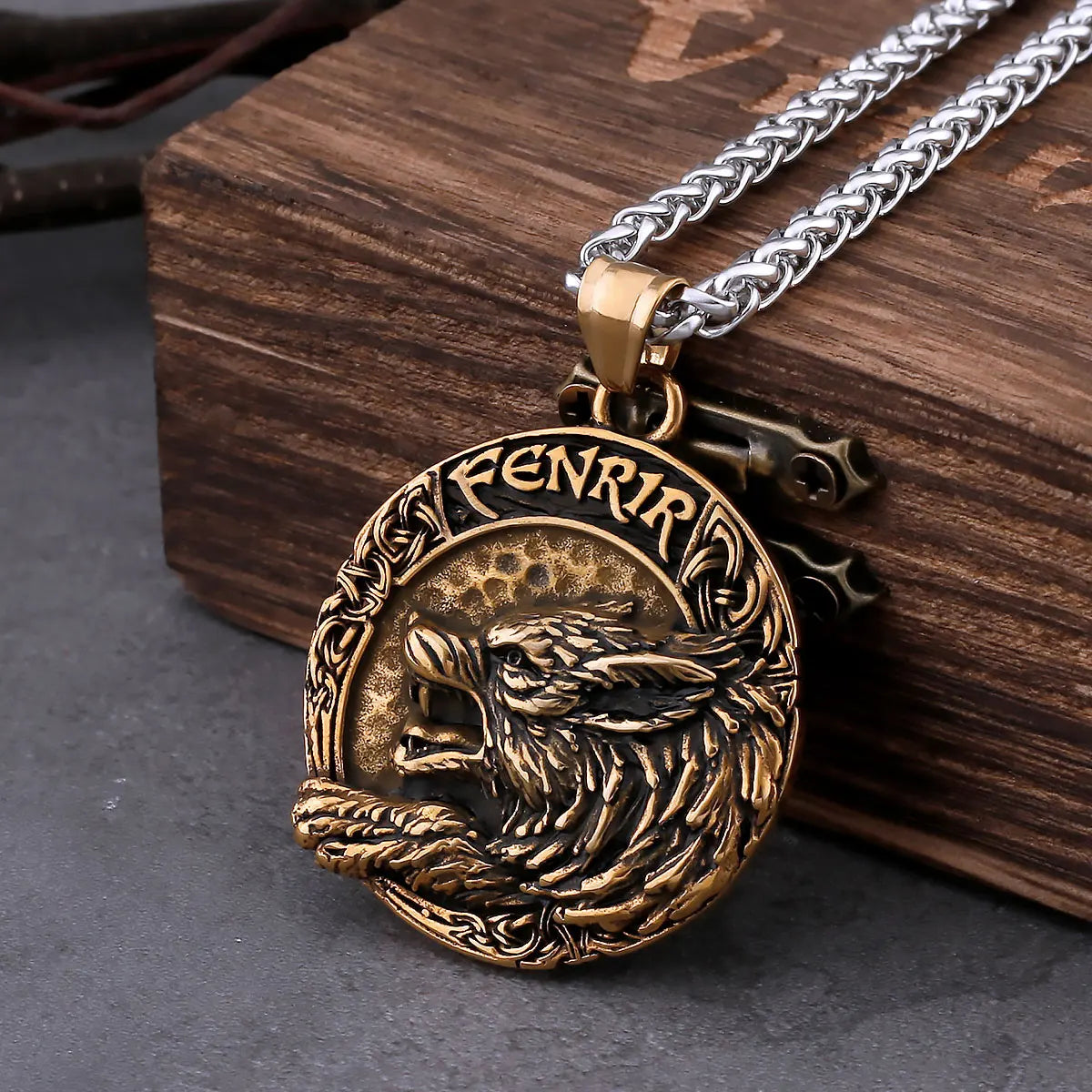 Fashionable Wolf Fenrir Viking Necklace