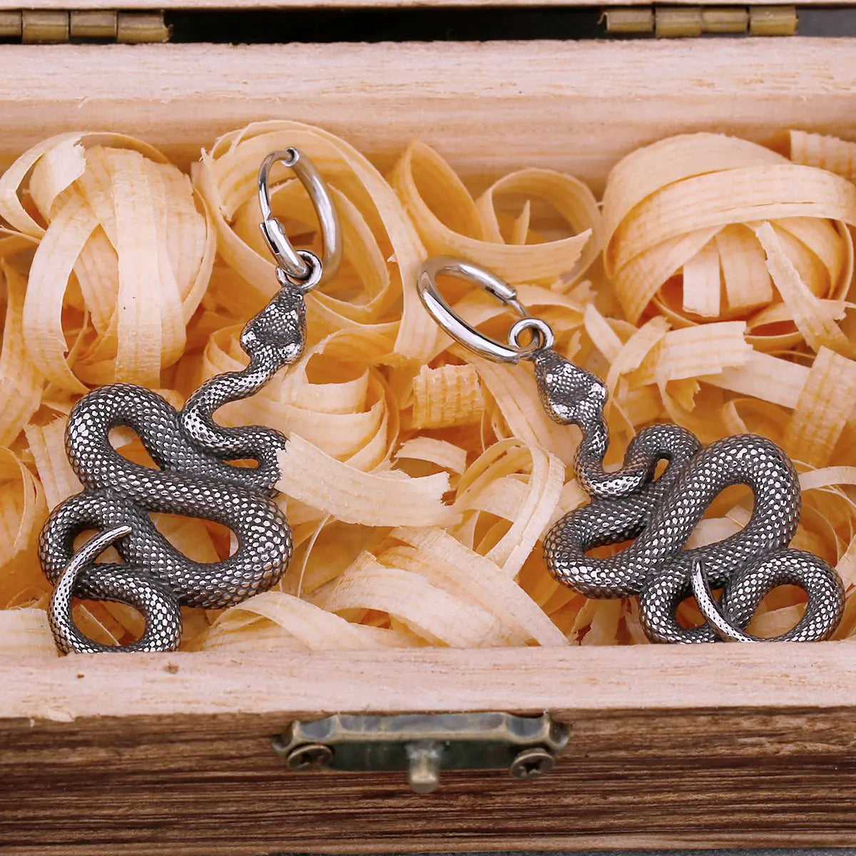 Viking Snake Drop Earrings