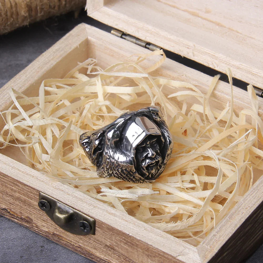 Norse Mythology Odin Raven Viking Ring