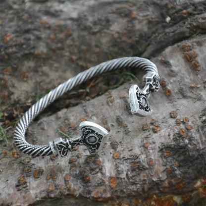 Norse Thor Hammer Thunder Torque Viking Bracelet Cuffs Bangles