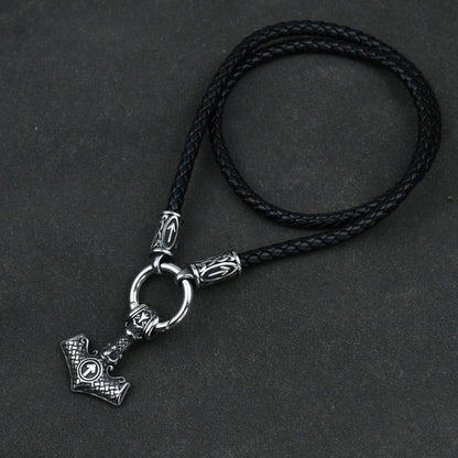 Norse Vikings Thor's Hammer Mjolnir Necklace Stainless Steel