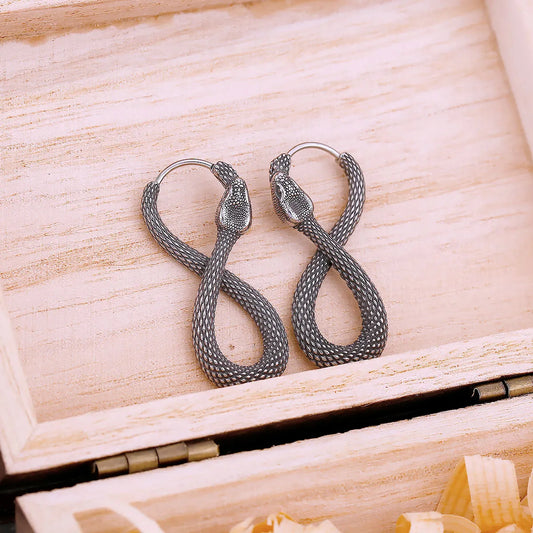 New Hip-hop Animal Eight Snake Viking Earrings