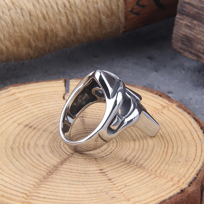 Vintage Classic Doom Mask Viking Ring