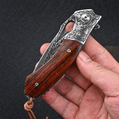 Damascus Pocket Knife