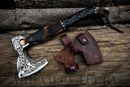 Viking Battle Axe - Damascus Steel