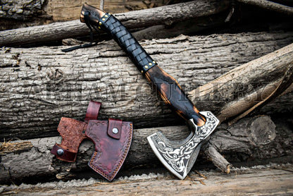 Viking Battle Axe - Damascus Steel