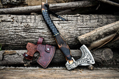 Viking Battle Axe - Damascus Steel