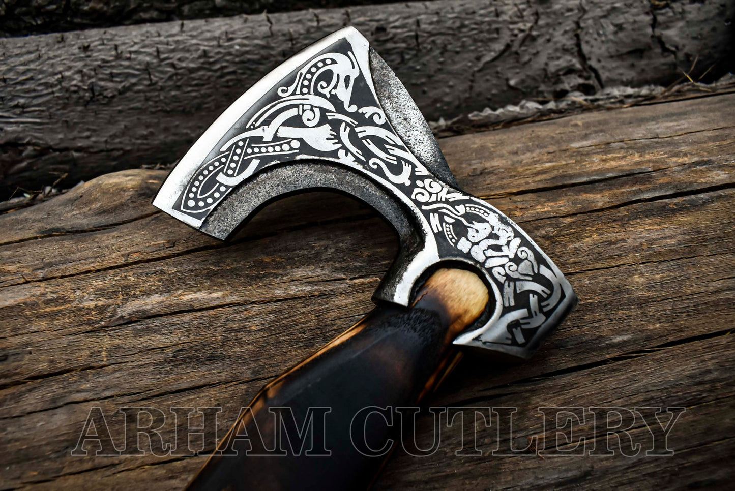 Viking Battle Axe - Damascus Steel