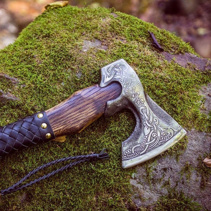 Forged Carbon Steel  VALKNUT Viking Battle Axe