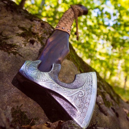 Forged Carbon Steel  VALKNUT Viking Battle Axe