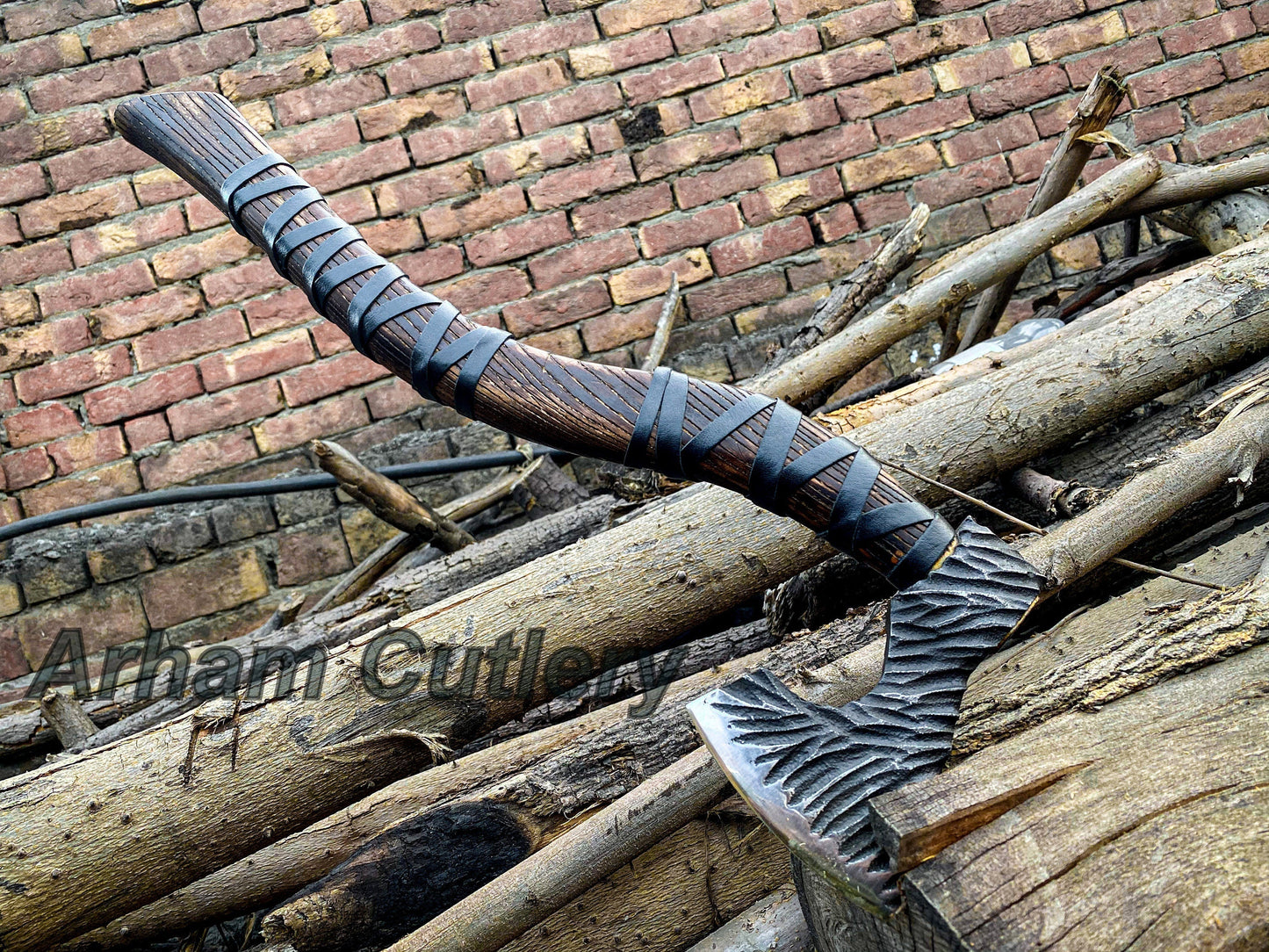 Viking Battle Axe - Damascus Steel