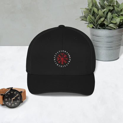 Viking Trucker Cap With The Vegvisir Symbol