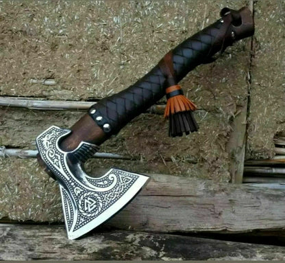 Valknut Medieval Viking Battle Axe