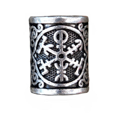 Viking Beard Bead With Norse Compass Engraving