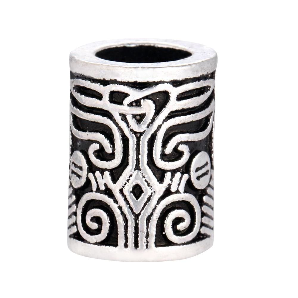 Viking Beard Bead With Norse Totem Engraving