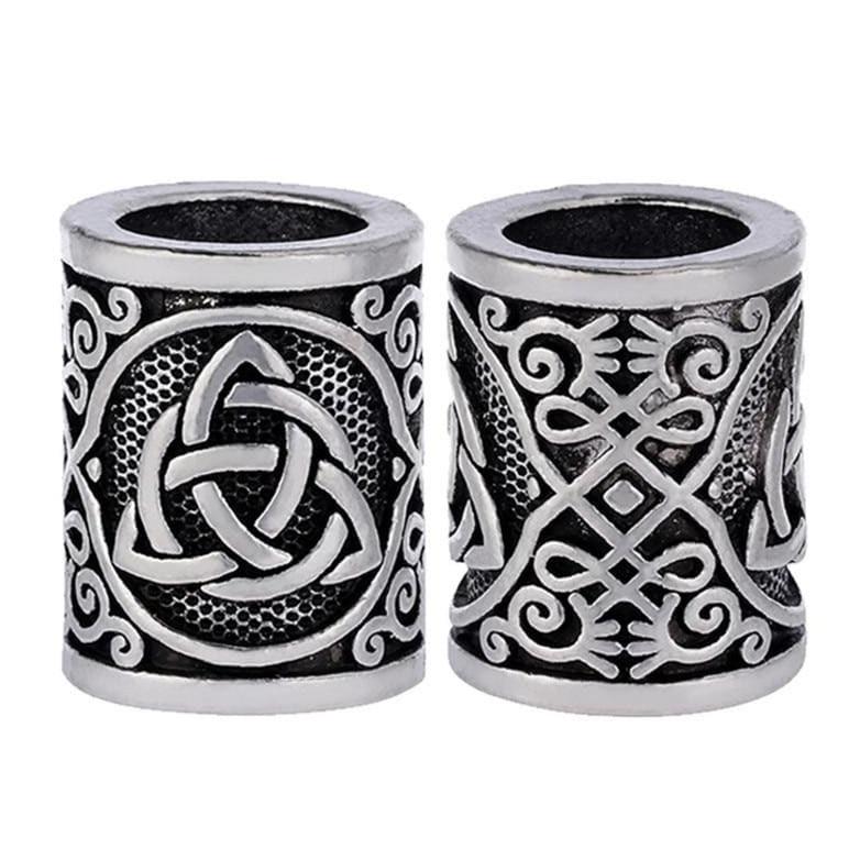 Viking Beard Bead With Triquetra Symbol