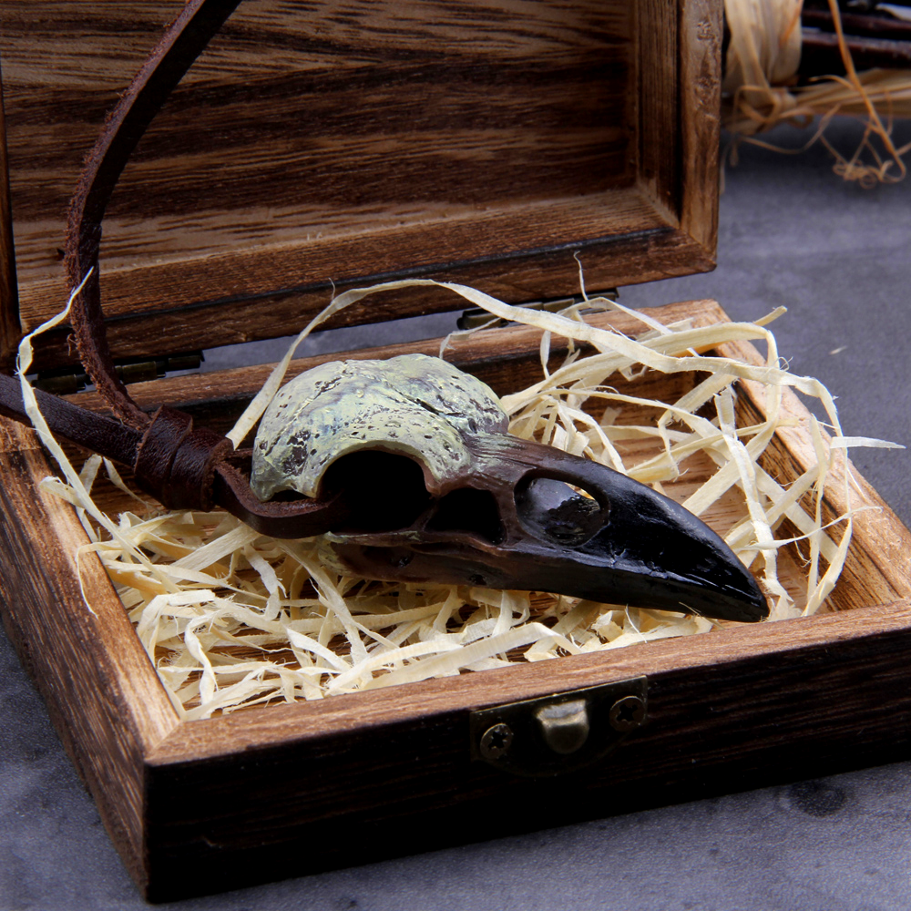 Viking Necklace - Raven skull