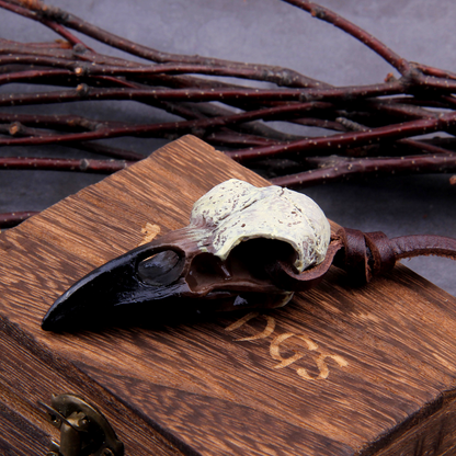 Viking Necklace - Raven skull