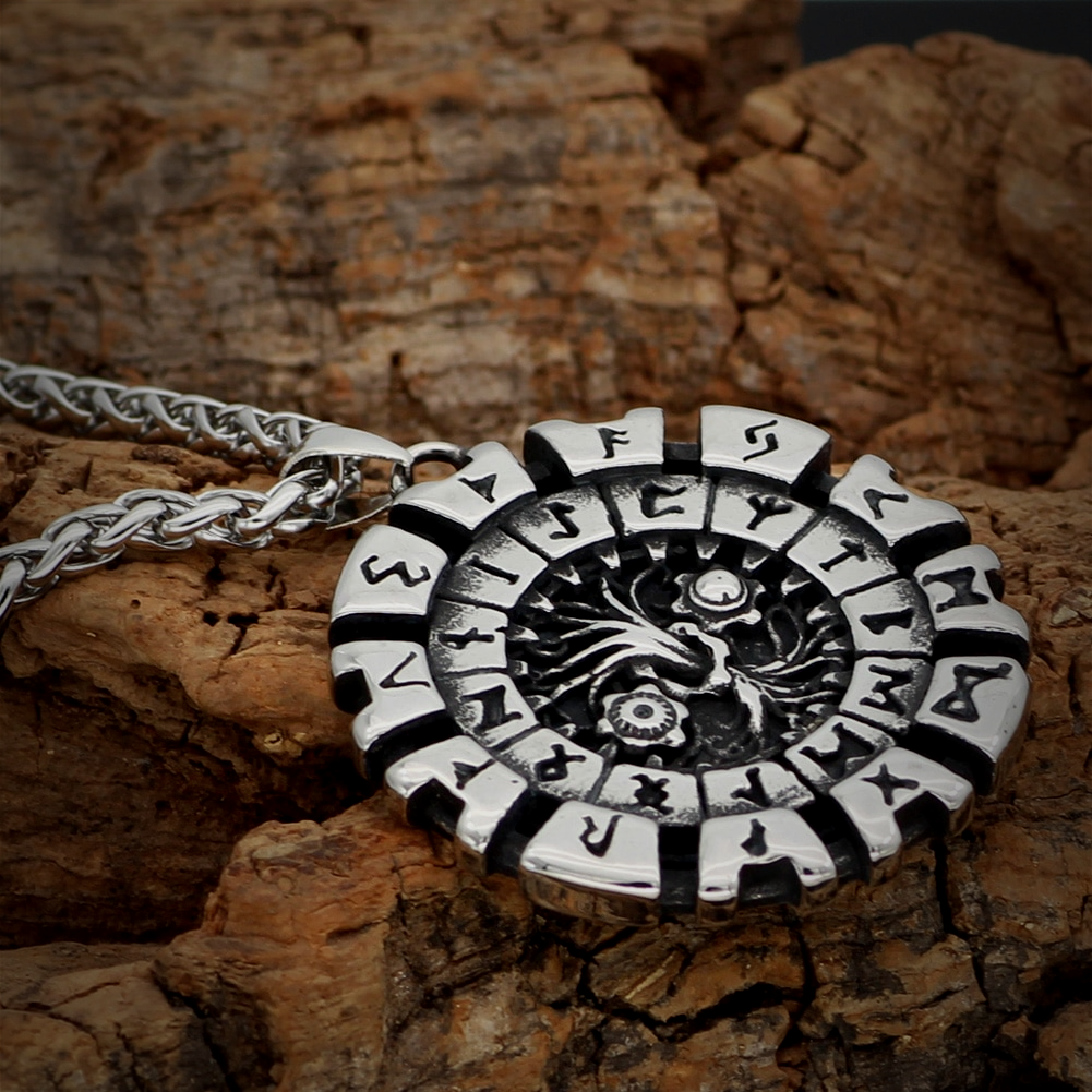 Viking Necklace - Yggdrasil Runic circle