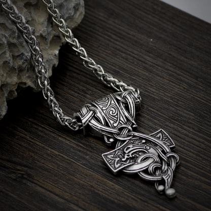 Thors Hammer Necklace - Nordic Dragon