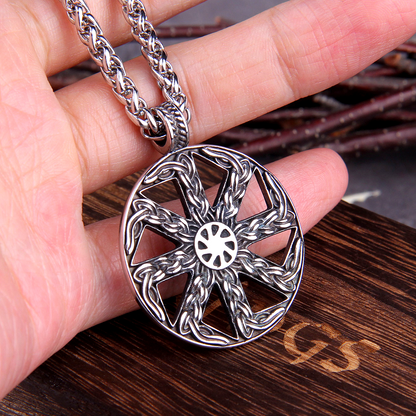 Viking Necklace - Black Sun