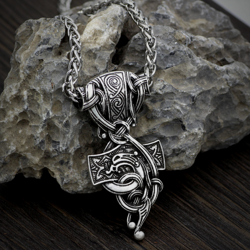 Thors Hammer Necklace - Nordic Dragon