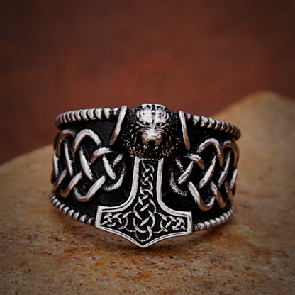 Viking Ring - Thors Hammer Symbol