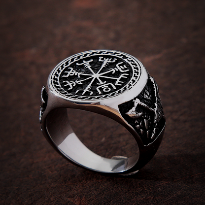 Viking Ring - Vegvisir Äxe