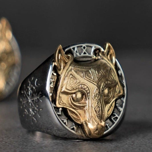 Viking Ring - Golden Wolf