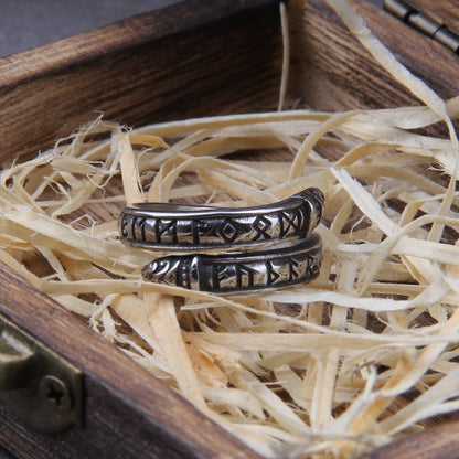 Viking Ring - Jormungandr Runes